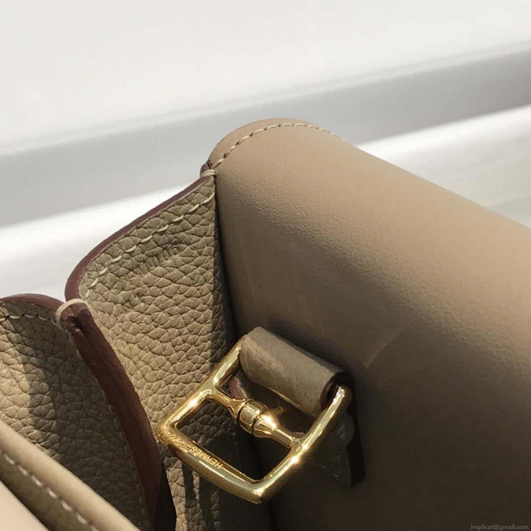 Hermes halzan clemence stamp B Gold H98811