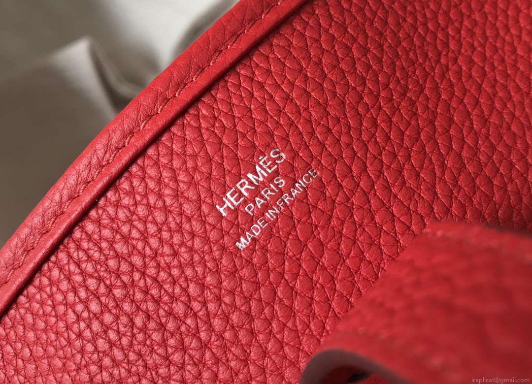 Hermes Evelyne III 29 bag Designer Hermes Shoulder Bag 204851 Red Silver