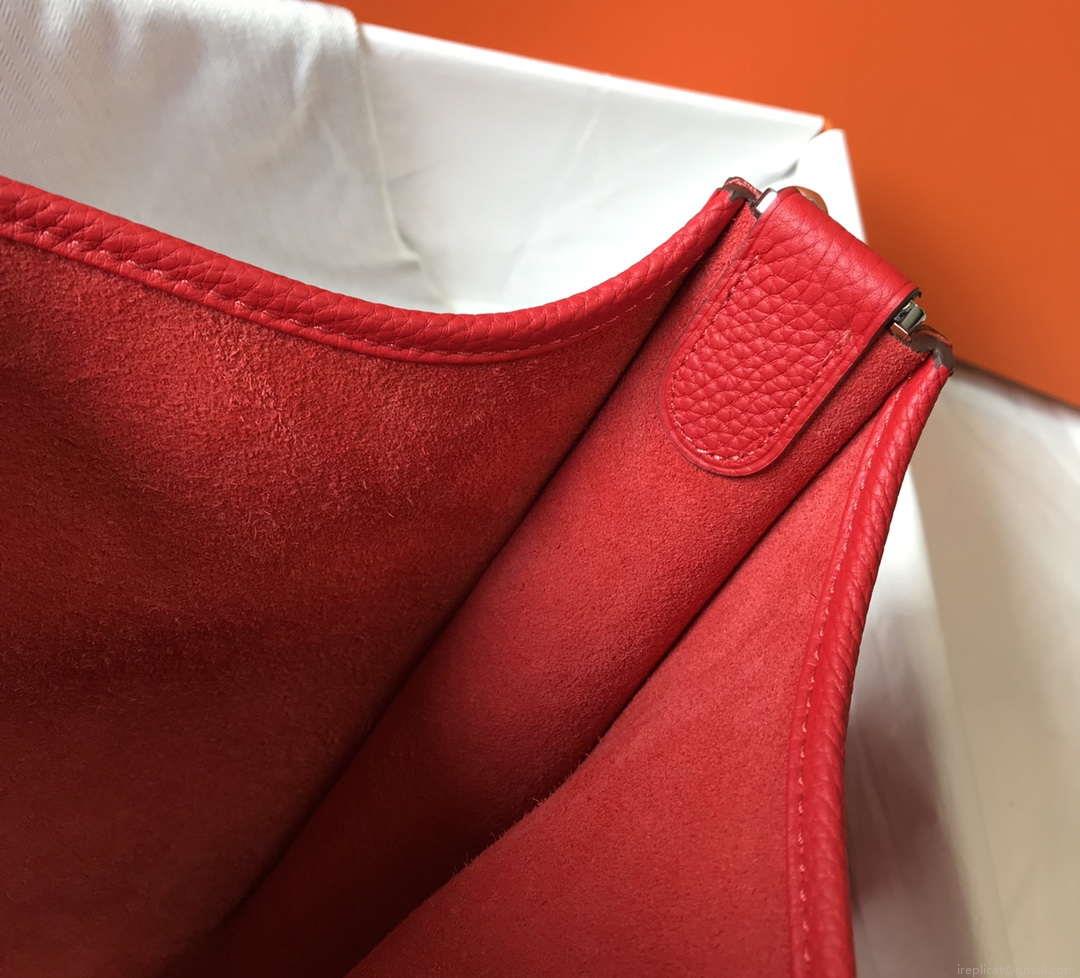 Hermes Evelyne III 29 bag Designer Hermes Shoulder Bag 204851 Red Silver