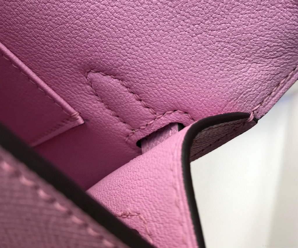 Hermes Kelly Bag Hermes 19CM Epsom Shoulder Mini Bag purple 20459