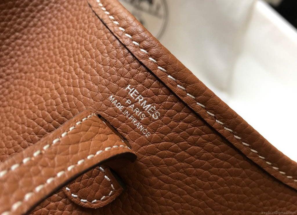 Hermes Evelyne Bag Designer Hermes Mini Crossbody Real Bag 20422 Brown