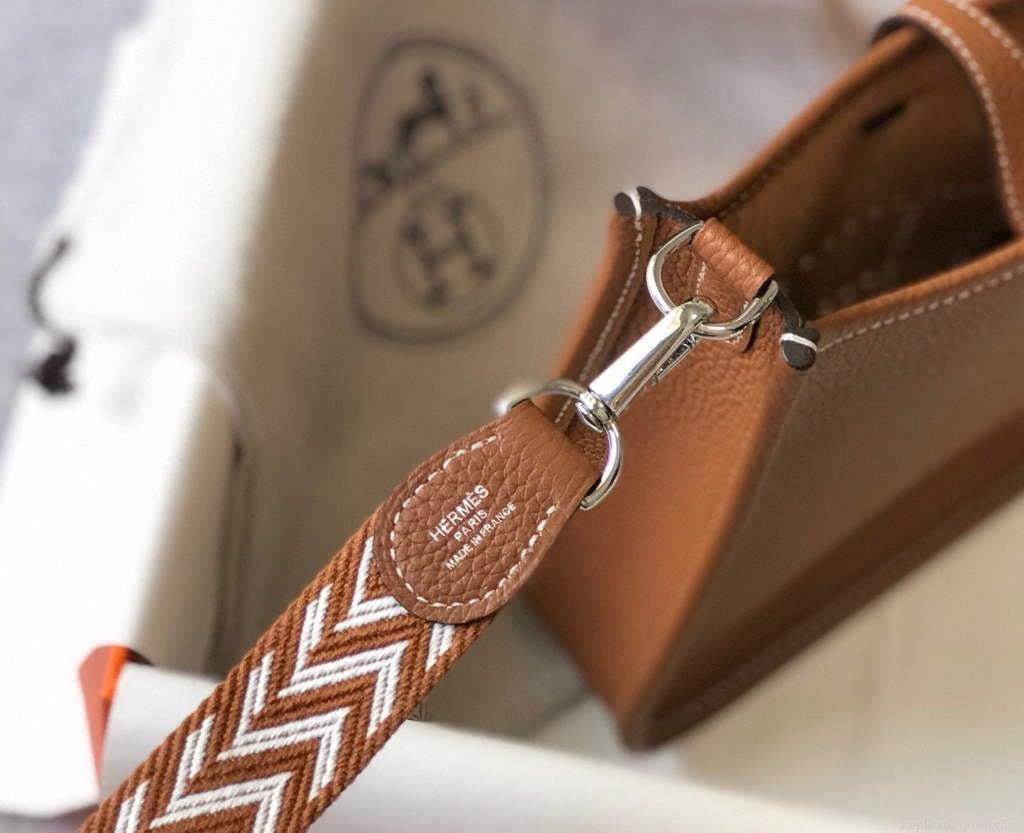Hermes Evelyne Bag Designer Hermes Mini Crossbody Real Bag 20422 Brown