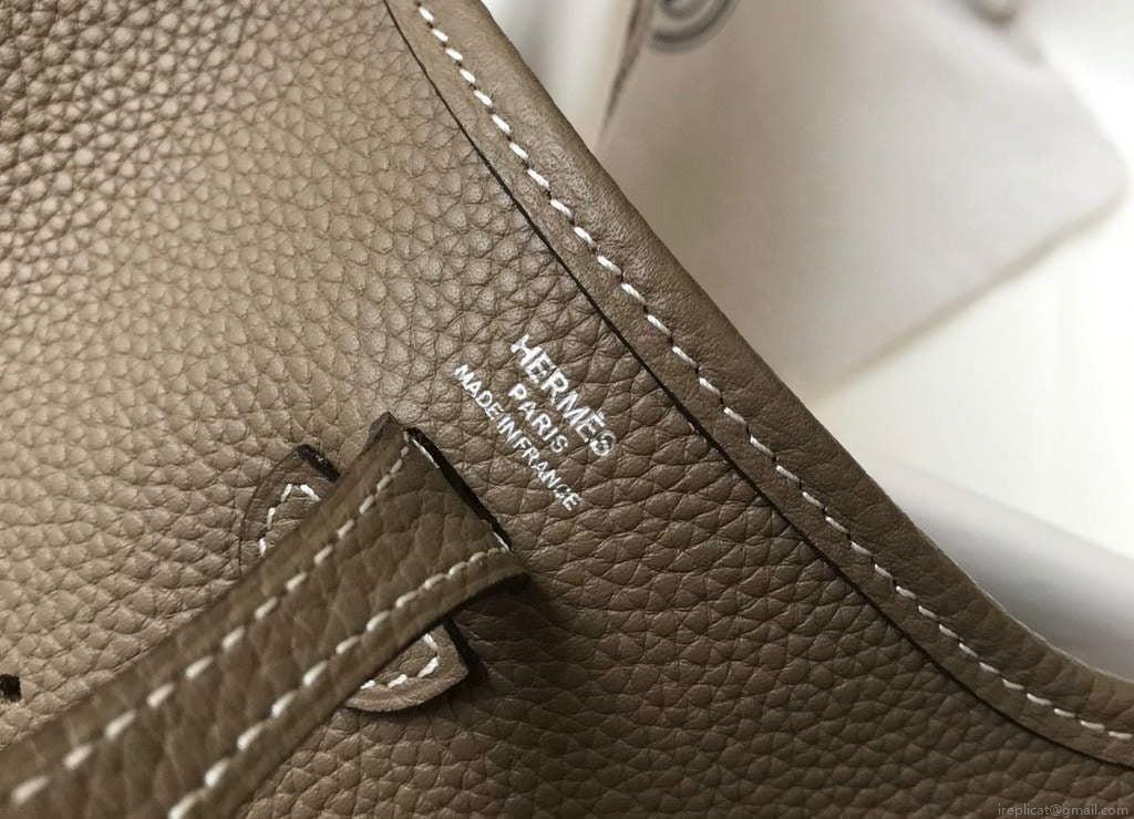 Hermes Evelyne Bag Designer Hermes Mini Crossbody Real Bag 20423 Gray