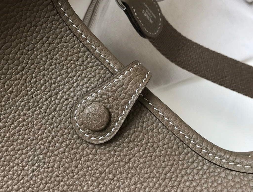 Hermes Evelyne Bag Designer Hermes Mini Crossbody Real Bag 20423 Gray