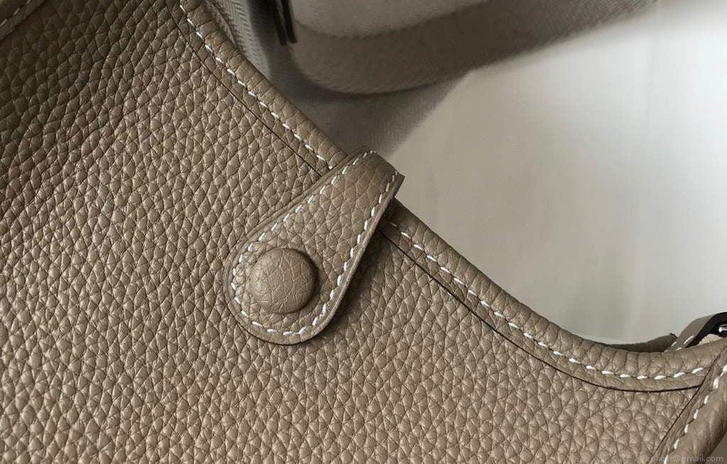 Hermes Evelyne Bag Designer Hermes Mini Crossbody Real Bag 20425 Light Grey