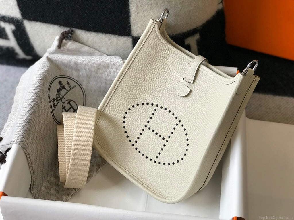 Hermes Evelyne Bag Designer Hermes Mini Crossbody Real Bag 20429 Beige
