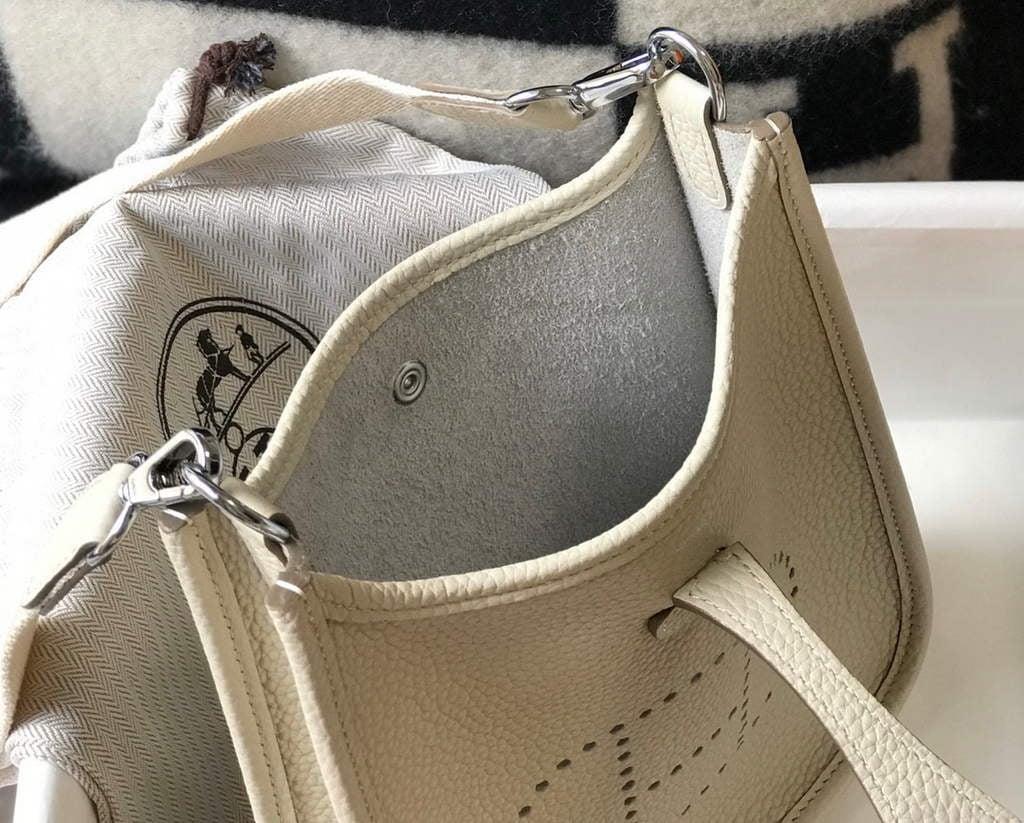 Hermes Evelyne Bag Designer Hermes Mini Crossbody Real Bag 20429 Beige