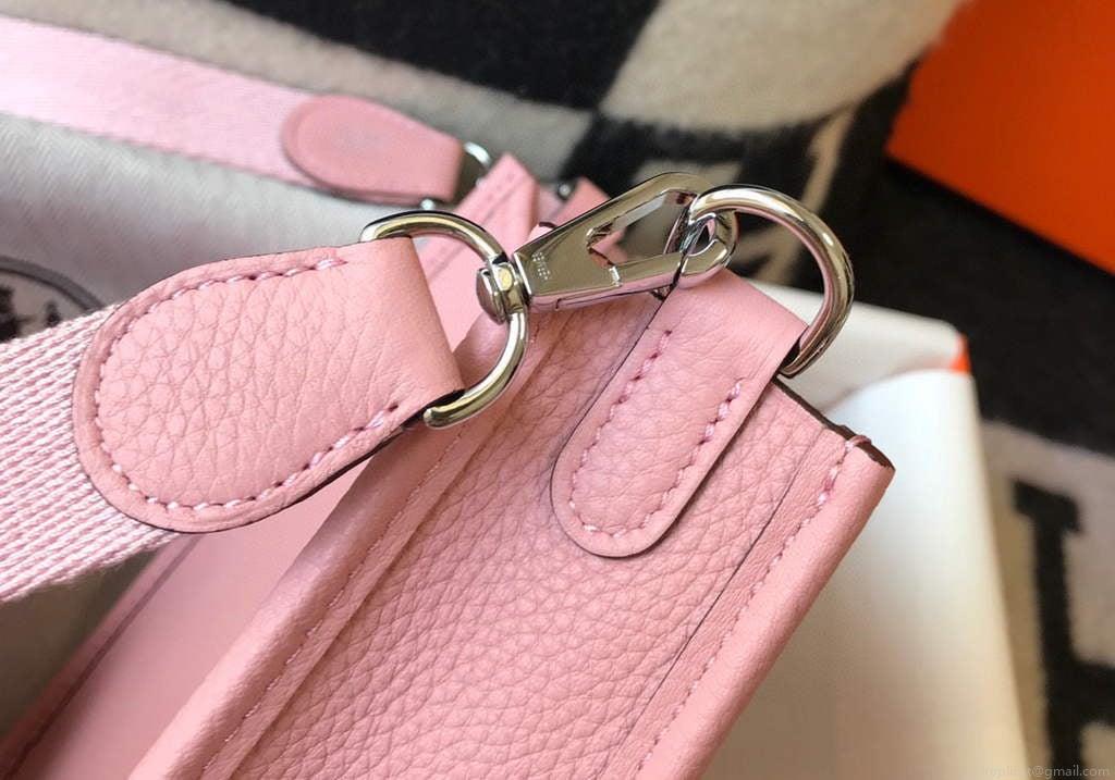 Hermes Evelyne Bag Designer Hermes Mini Crossbody Real Bag 20430 Pink