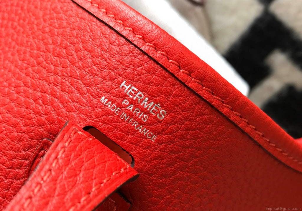Hermes Evelyne Bag Designer Hermes Mini Crossbody Real Bag 20432 Red