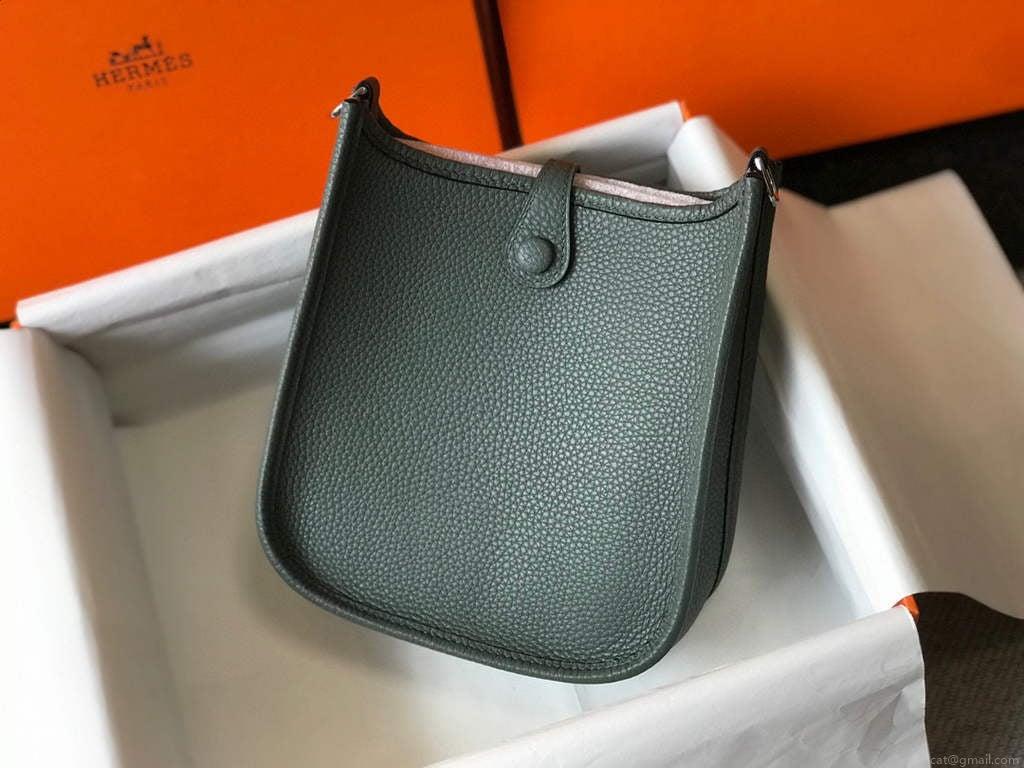Hermes Evelyne Bag Designer Hermes Mini Crossbody Real Bag 20433 Avocado Green
