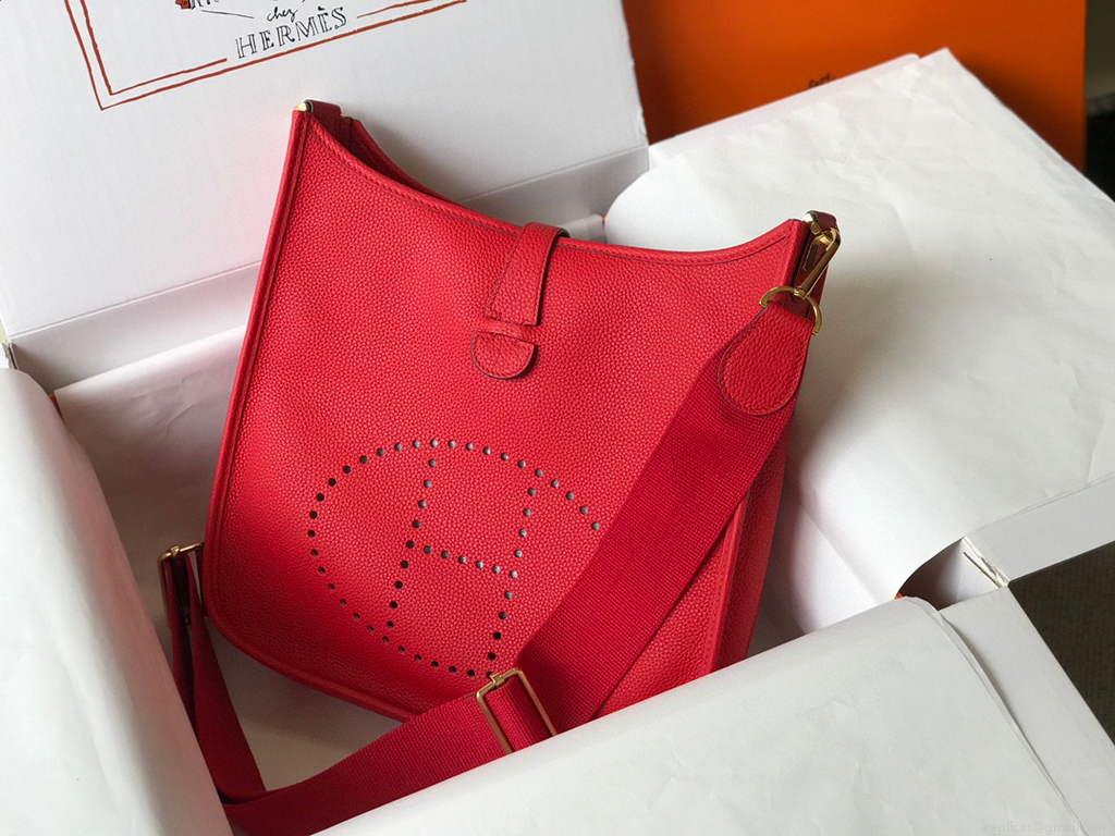 Hermes Evelyne III 29 bag Designer Hermes Shoulder Bag 203869 Red