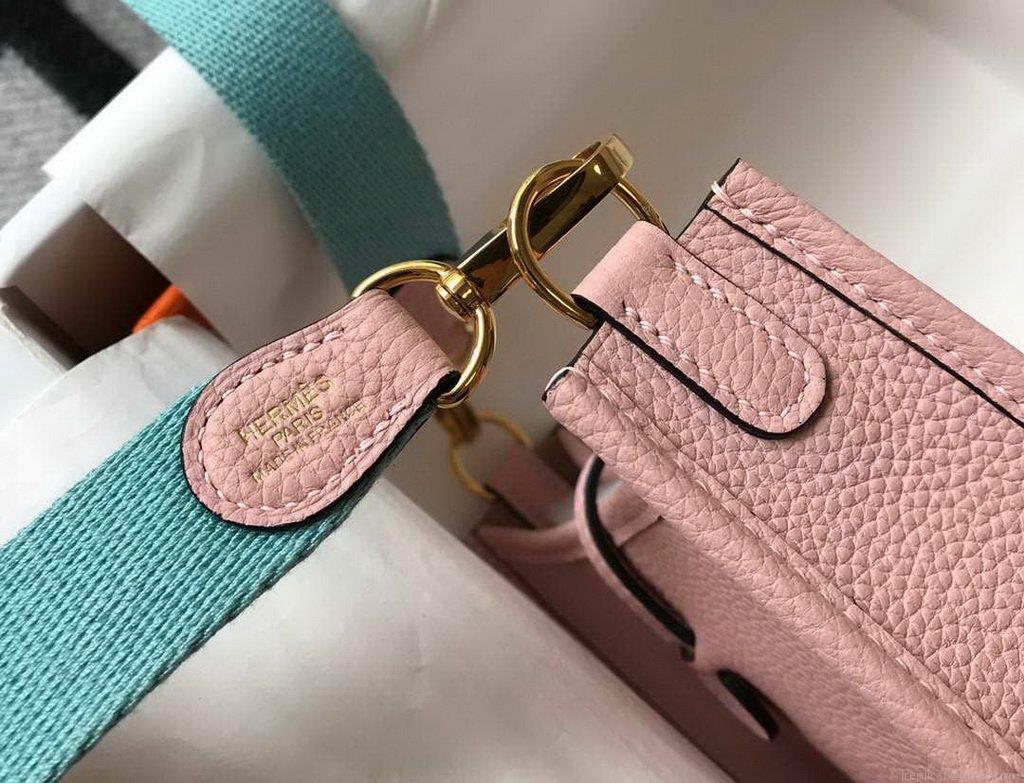 Hermes Evelyne Bag Designer Hermes Mini Crossbody Bag 20380 Gold Pink