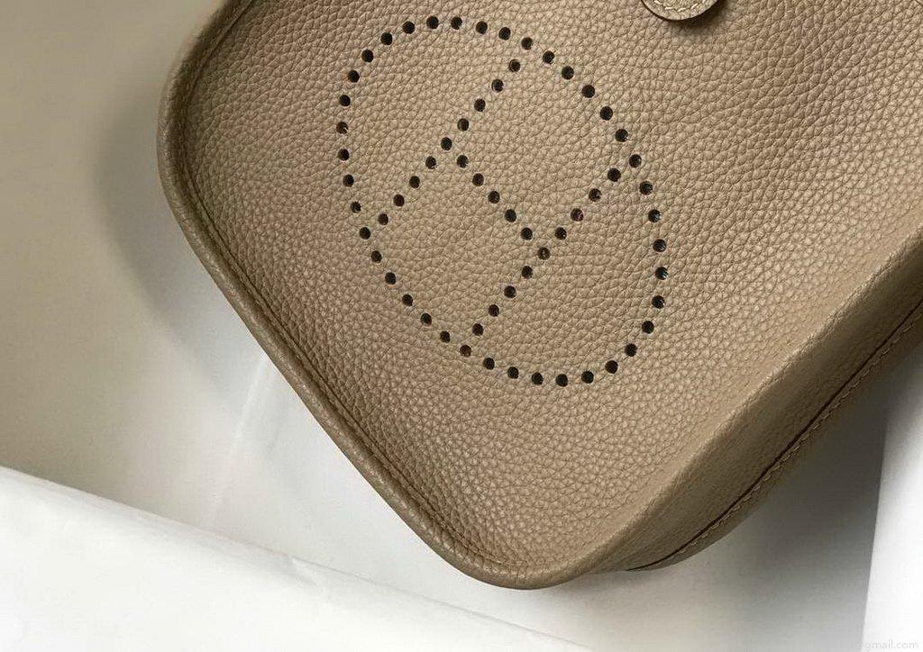 Hermes Evelyne Bag Designer Hermes Mini Crossbody Bag 20382 Gold Buckle Kakhi