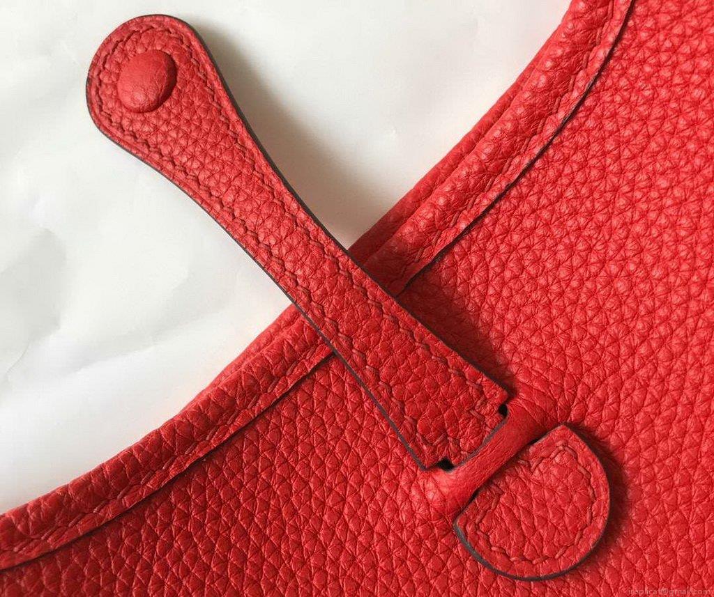 Hermes Evelyne Bag Designer Hermes Mini Crossbody Bag 20385 Gold Buckle Dark Red