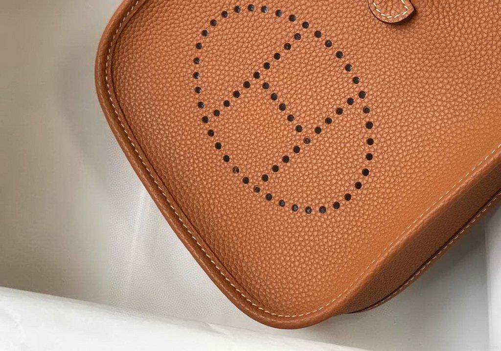 Hermes Evelyne Bag Designer Hermes Mini Crossbody Bag 20386 Gold Buckle Tan