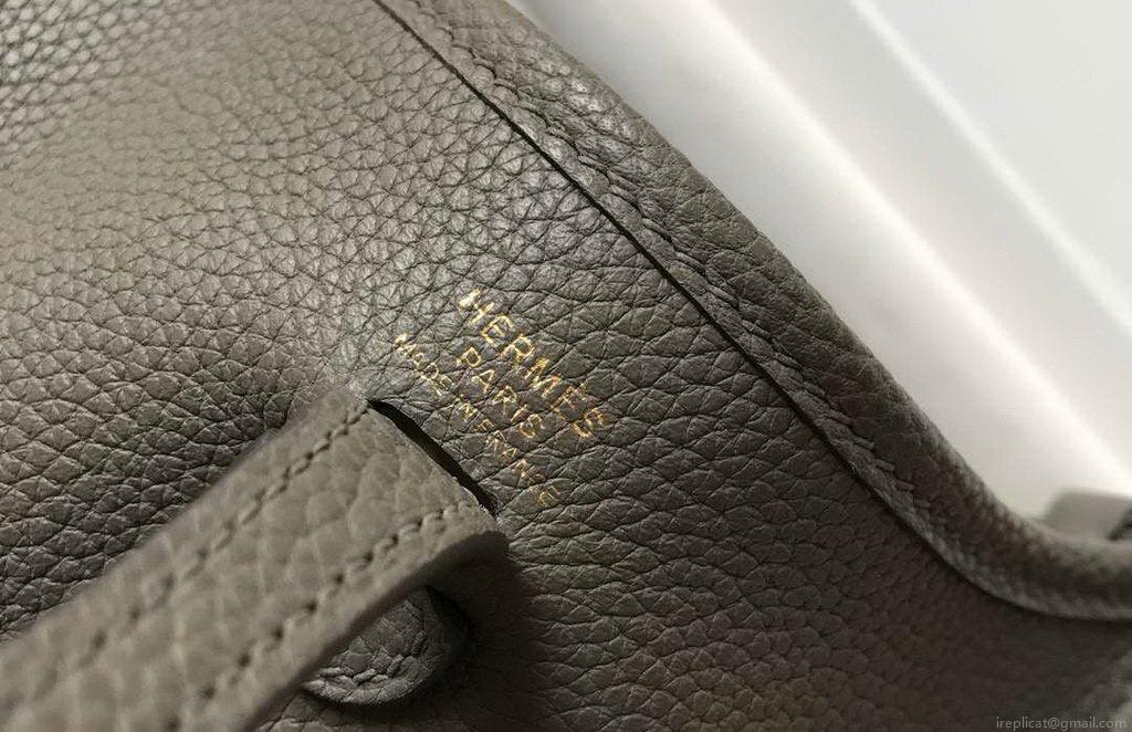 Hermes Evelyne Bag Designer Hermes Mini Crossbody Bag 20387 Gold Buckle Gray