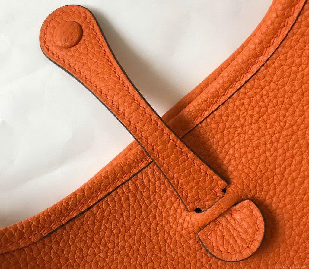 Hermes Evelyne Bag Designer Hermes Mini Crossbody Bag 20390 Gold Buckle Orange