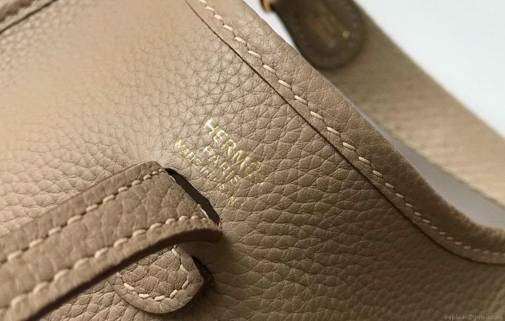 Hermes Evelyne Bag Designer Hermes Mini Crossbody Bag 20395 Gold Buckle Gray