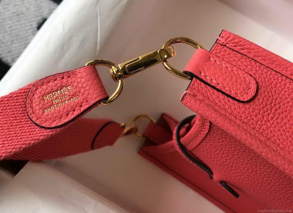 Hermes Evelyne Bag Designer Hermes Mini Crossbody Bag 20397 Gold Buckle Red