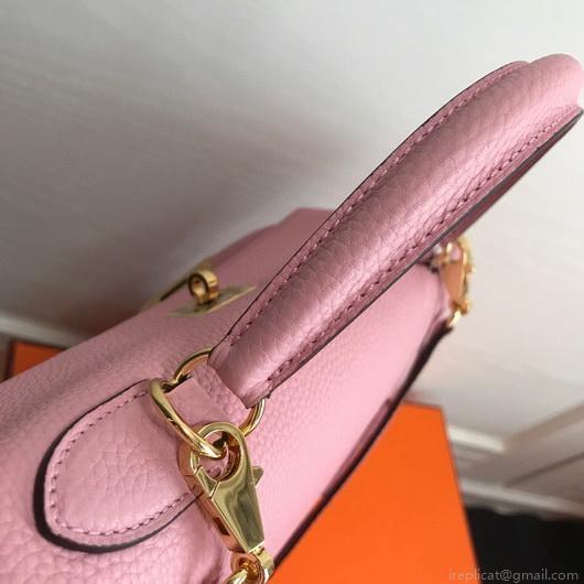 Hermes Kelly Danse 20306 Designer Tote Shoulder Strap Bag Pink