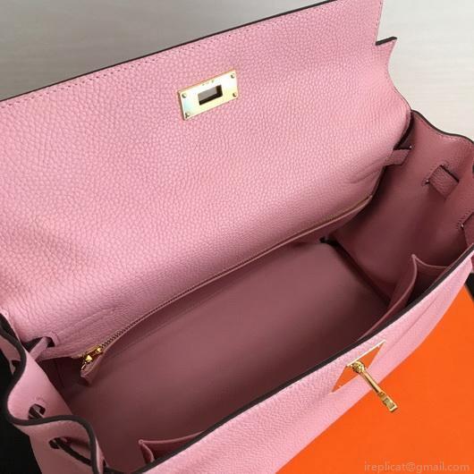 Hermes Kelly Danse 20306 Designer Tote Shoulder Strap Bag Pink