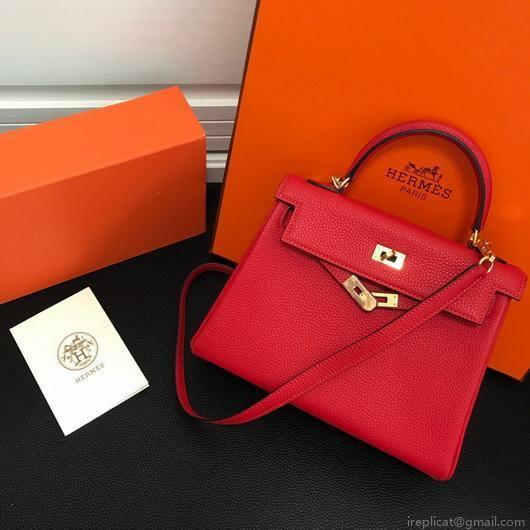 Hermes Kelly Danse 20307 Designer Tote Shoulder Strap Bag Red