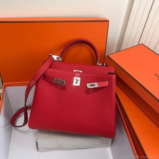 Hermes Kelly Danse 20307 Designer Tote Shoulder Strap Bag Red
