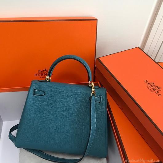 Hermes Kelly Danse 20310 Designer Tote Shoulder Strap Bag Blue