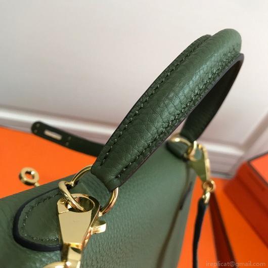 Hermes Kelly Danse 20311 Designer Tote Shoulder Strap Bag Green