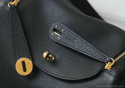 Hermes Lindy 26cm Designer Tote Shoulder Bags Black