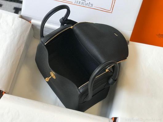 Hermes Lindy 26cm Designer Tote Shoulder Bags Black