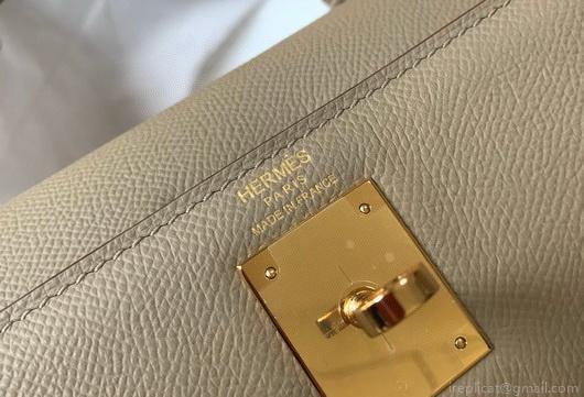 Hermes Sellier Kelly 28cm of Epsom Leather Bag 20331 Gray