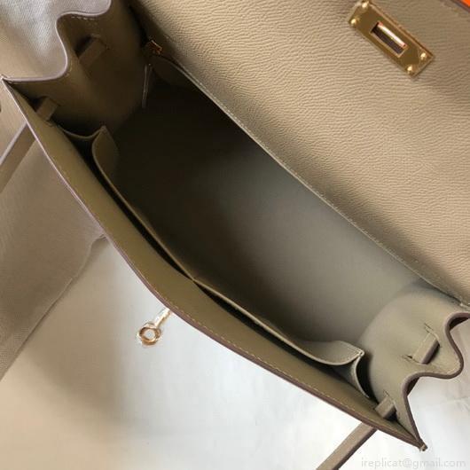 Hermes Sellier Kelly 28cm of Epsom Leather Bag 20331 Gray