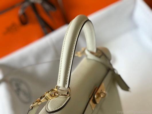 Hermes Sellier Kelly 28cm of Epsom Leather Bag 20333 White