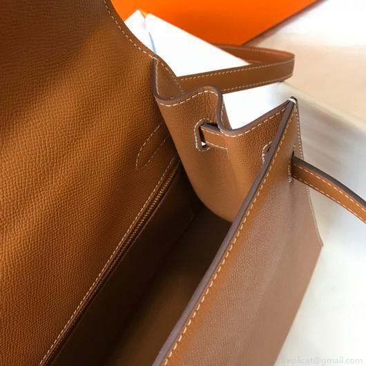 Hermes Sellier Kelly 28cm of Epsom Leather Bag 20335 Tan