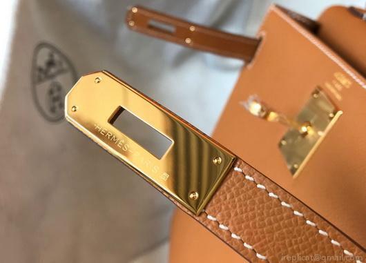 Hermes Sellier Kelly 28cm of Epsom Leather Bag 20335 Tan