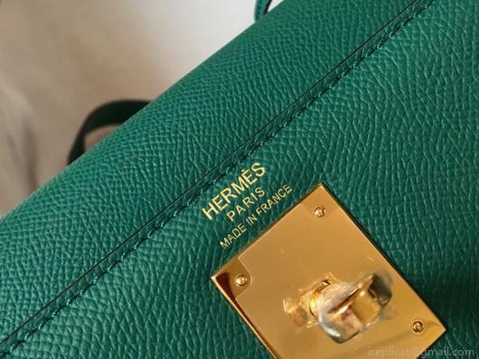 Hermes Sellier Kelly 28cm of Epsom Leather Bag 20336 Green