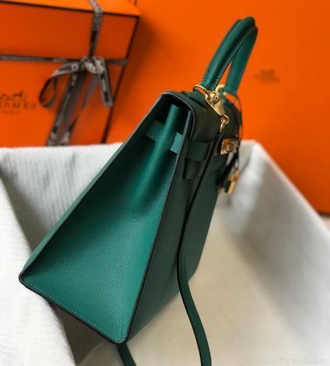 Hermes Sellier Kelly 28cm of Epsom Leather Bag 20336 Green