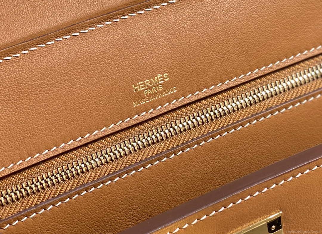 Hermes Mini 2424 Leather 21cm H230262 Brown