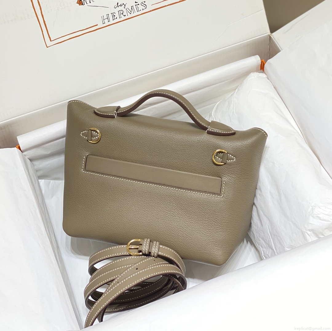 Hermes Mini Kelly 2424 Leather 21cm H230265 Elephant gray