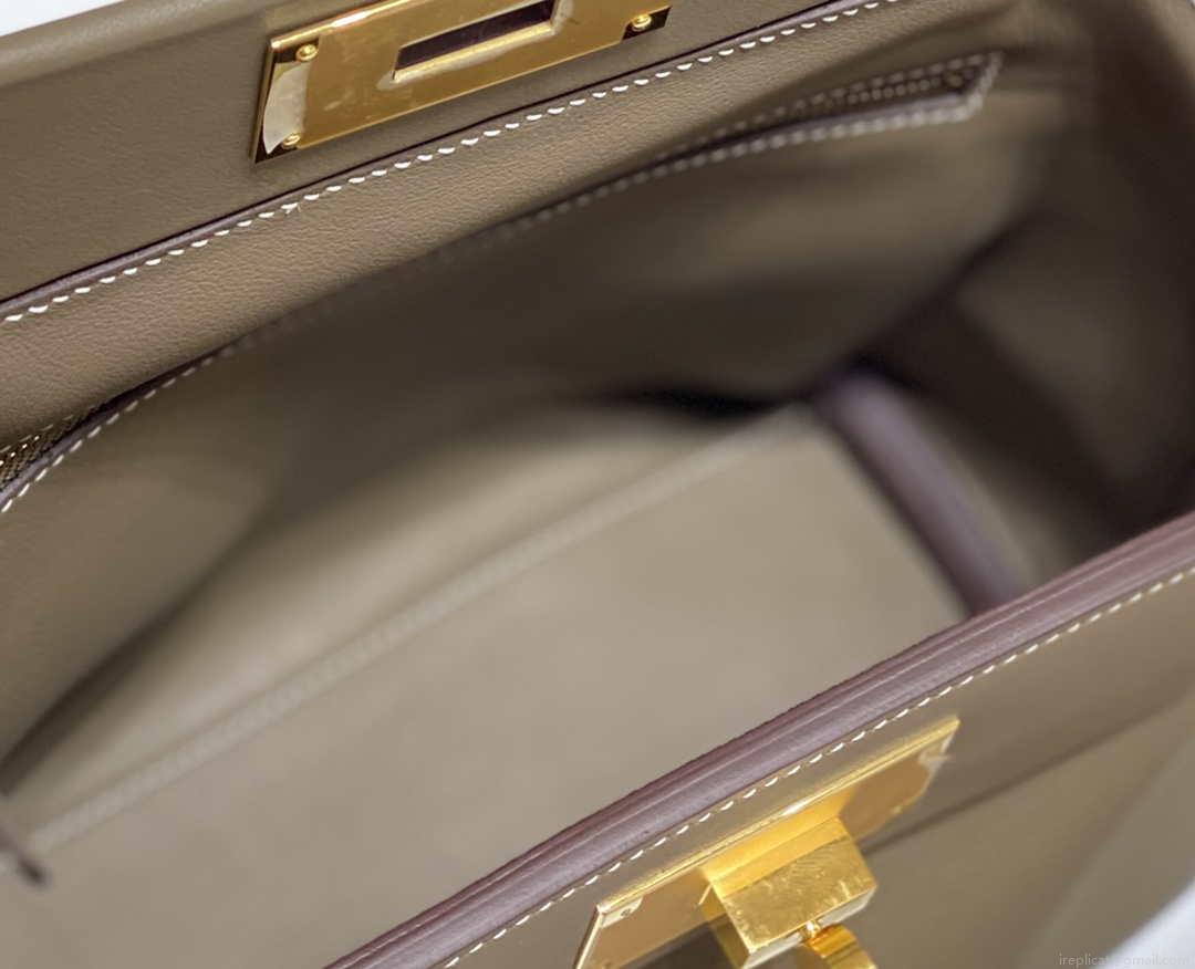 Hermes Mini Kelly 2424 Leather 21cm H230265 Elephant gray