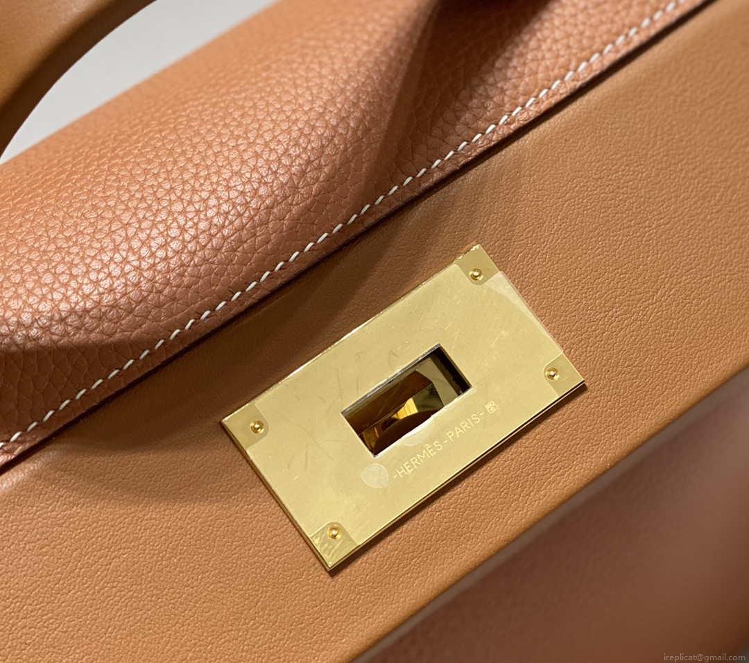Hermes Kelly 2424 Leather 29cm H230267 Brown Shoulder bag