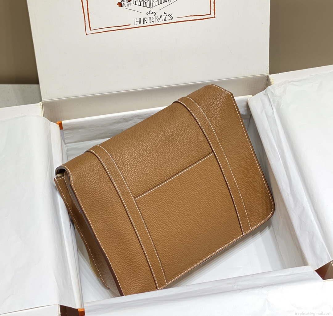 Hermes H074774CK37 Steve light messenger bag Brown