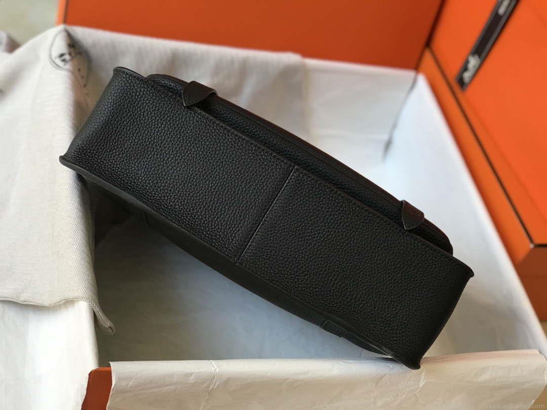Hermes H074774CK37 Steve light messenger bag 34cm Black