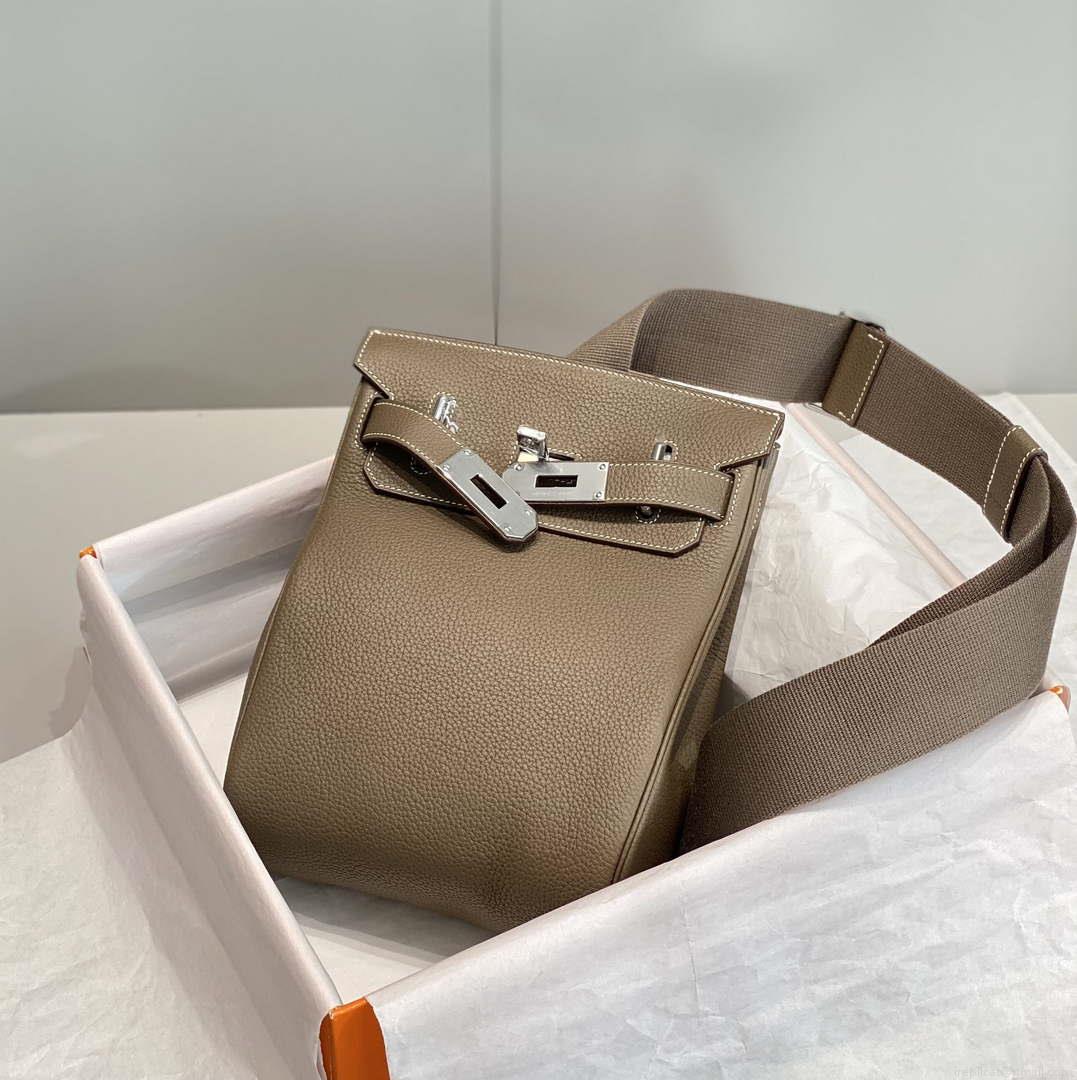 Hermes H083591CK89 Hac a Dos GM backpack Elephant gray