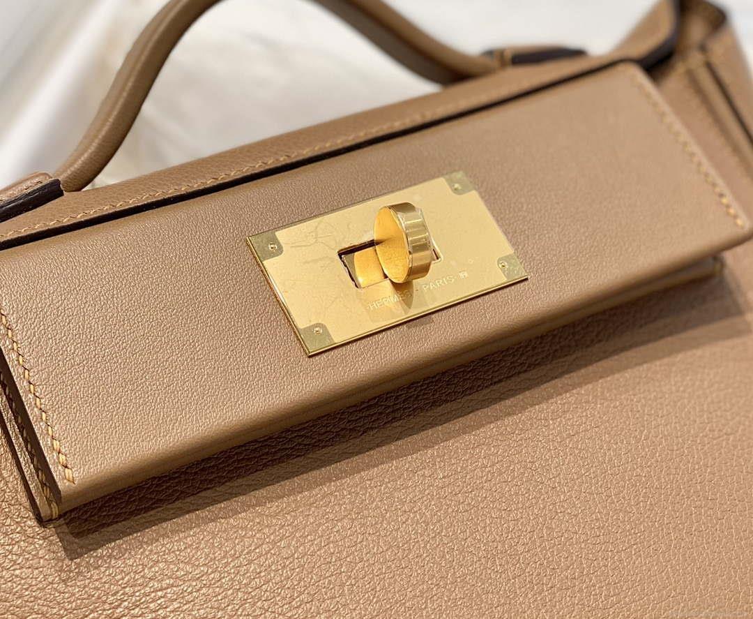 Hermes Mini 2424 Leather 21cm H230263 Weimaraner color