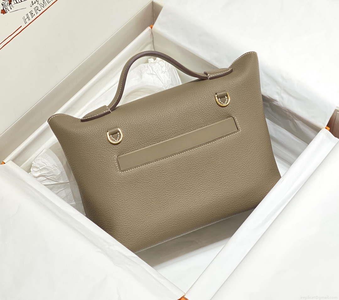 Hermes Kelly 2424 Leather 29cm H230267 Elephant gray Shoulder bag