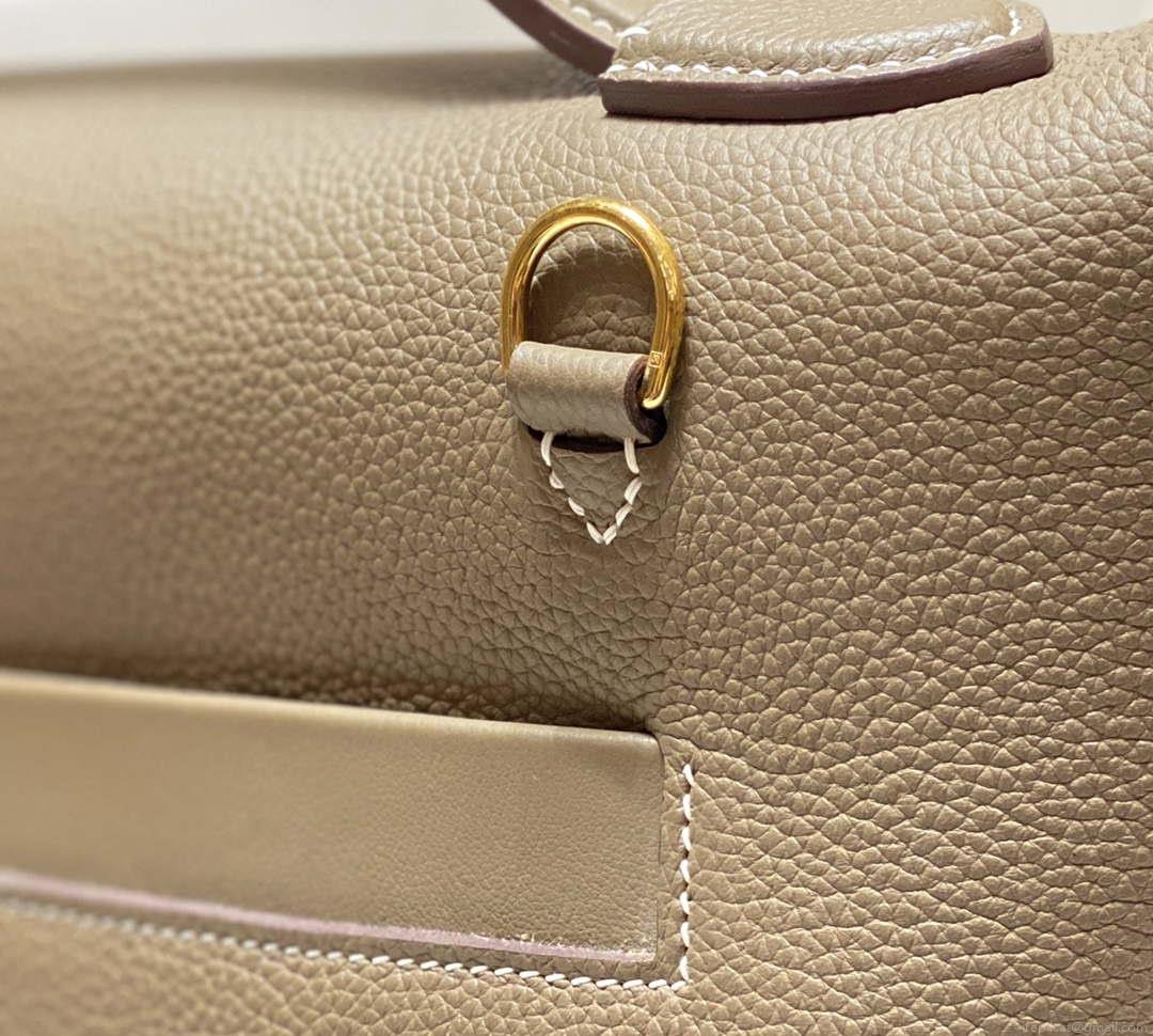 Hermes Kelly 2424 Leather 29cm H230267 Elephant gray Shoulder bag