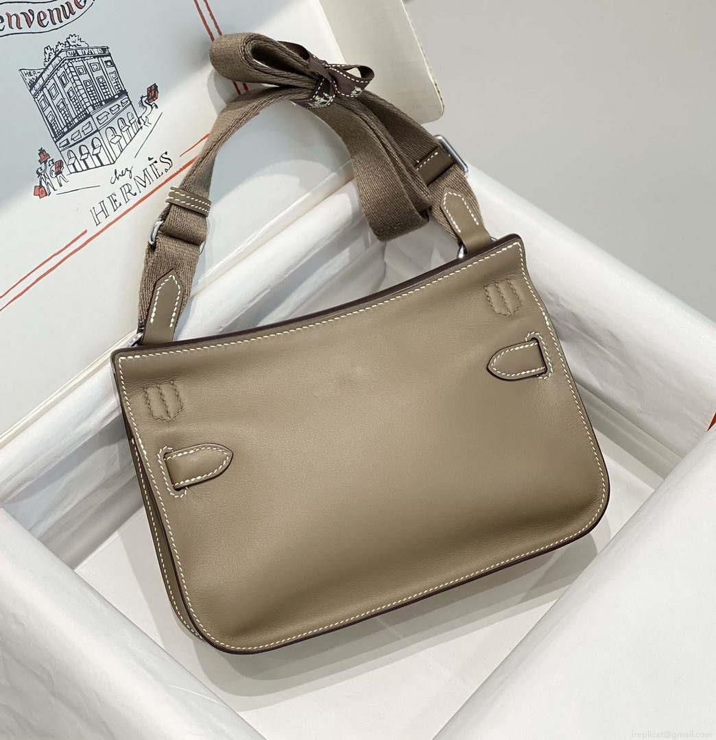 Hermes 316413 Jyspiere Leather Hermes bags Elephant gray H900913