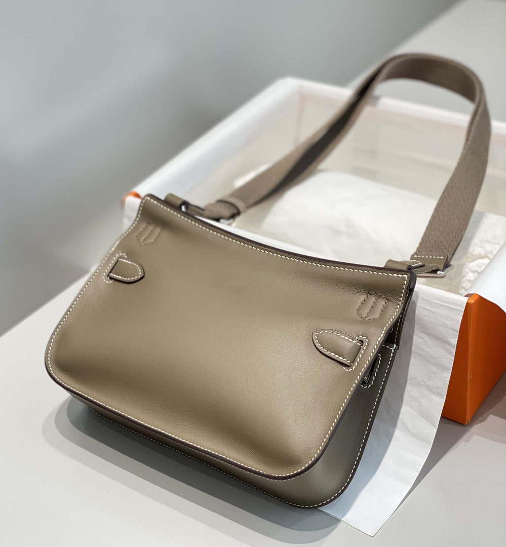 Hermes 316413 Jyspiere Leather Hermes bags Elephant gray H900913